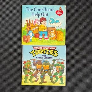 Vintage - The Care Bears Help Out and Teenage Mutant Ninja Turtles Books